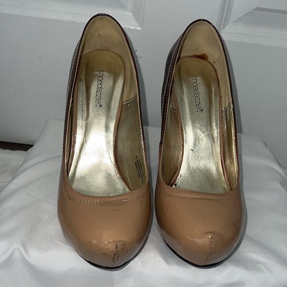 Two toned platform heels, nude and brown - Picture 5 of 8